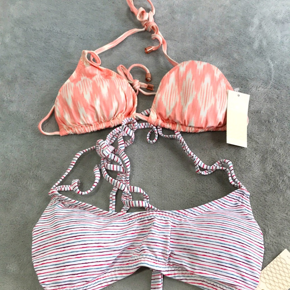 Eberjey Bundle of 2 String Bikini Tops Size M  New